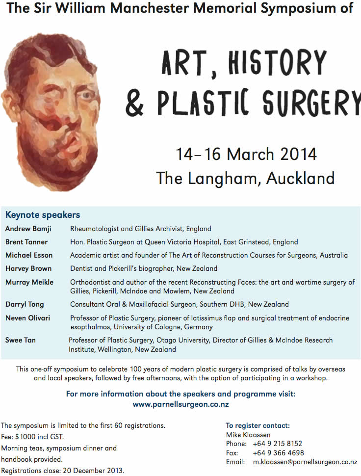 Art, History and Plastic Surgery on the 14th to 16th March 2014 at The Langham, Auckland
